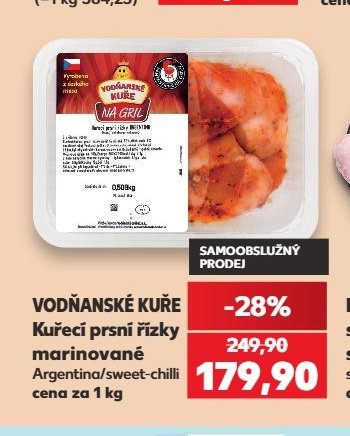 Vodňanské kuře Kuřecí prsní řízky marinované