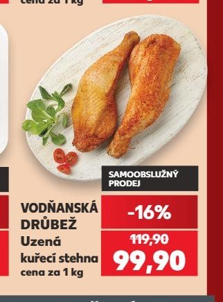 Vodňanská drůbež Uzená kuřecí stehna