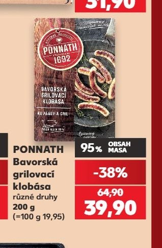 PONNATH Bavorská grilovací klobása