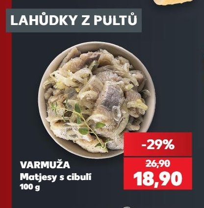 VARMUŽA Matjesy s cibulí