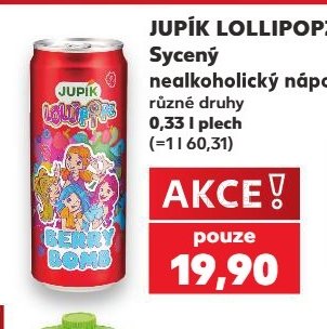 JUPÍK LOLLIPOPZ Sycený nealkoholický nápoj