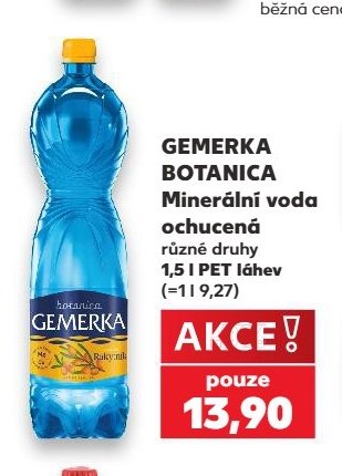 GEMERKA BOTANICA Minerální voda ochucená