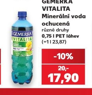 GEMERKA VITALITA Minerální voda ochucená