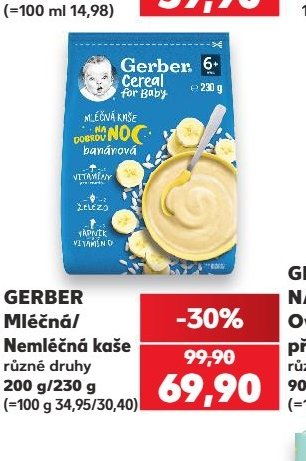 GERBER Mléčná/Nemléčná kaše