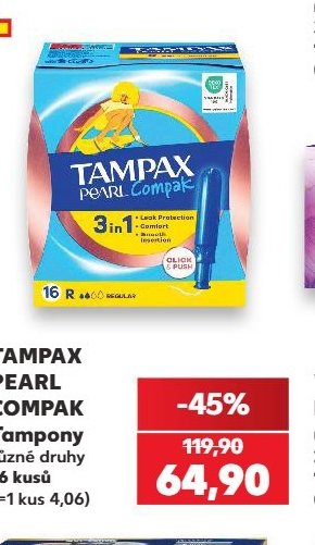 TAMPAX PEARL COMPAK Tampony