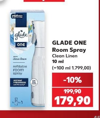 GLADE ONE Room Spray Clean Linen