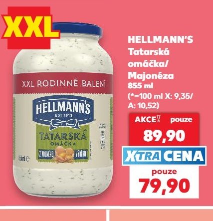 HELLMANN'S Tatarská omáčka/Majonéza 855 ml