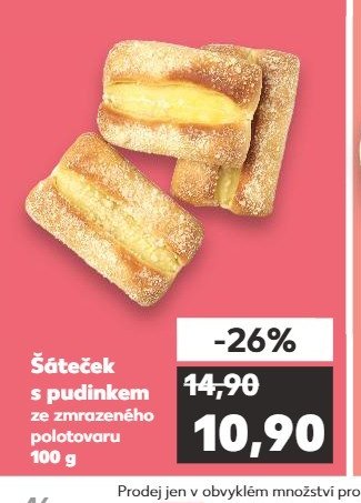 Šáteček s pudinkem ze zmrazeného polotovaru 100 g
