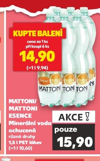 Mattoni Esence minerální voda 1,5 l