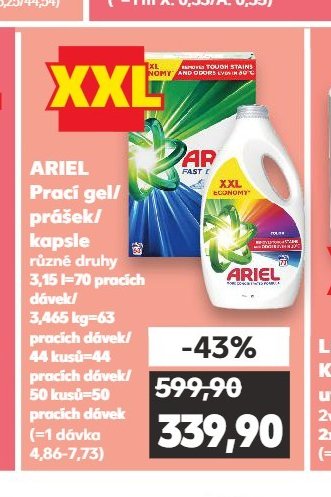 Ariel Prací gel/prášek/kapsle