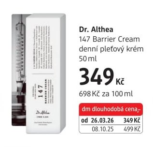 Dr. Althea 147 Barrier Cream denní pleťový krém 50 ml