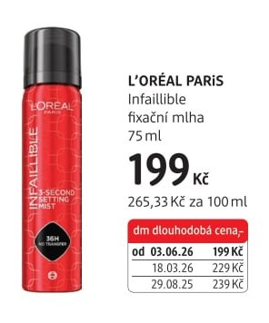 L’ORÉAL PARIS Infaillible fixační mlha 75 ml