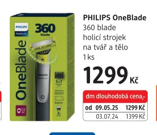 PHILIPS OneBlade 360 blade holicí strojek