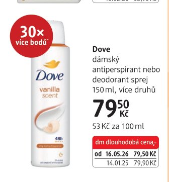 Dove dámský antiperspirant nebo deodorant sprej