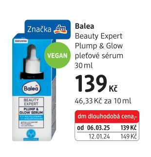 Balea Beauty Expert Plump & Glow pleťové sérum 30 ml