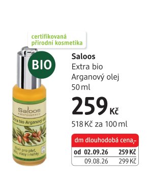 Saloos Extra bio Arganový olej 50 ml