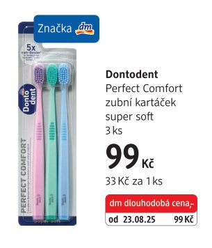 Dontodent Perfect Comfort zubní kartáček super soft 3 ks