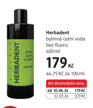 Herbadent bylinná ústní voda