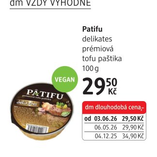 Patifu delikates tofu paštika 100 g