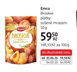 Emco Broskve plátky sušené mrazem 30 g