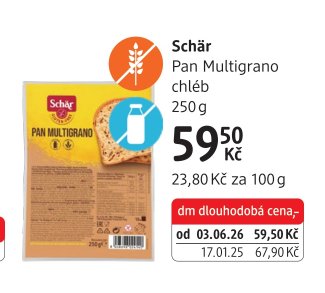 Schär Pan Multigrano chléb 250 g