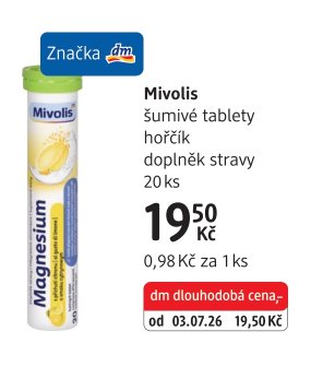Mivolis šumivé tablety hořčík