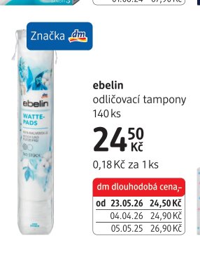 ebelin odličovací tampony