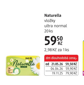 Naturella vložky ultra normal 20 ks
