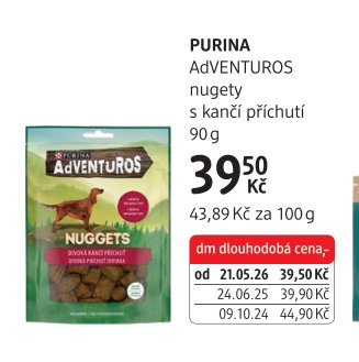 PURINA ADVENTUROS nugety s kančí příchutí 90 g
