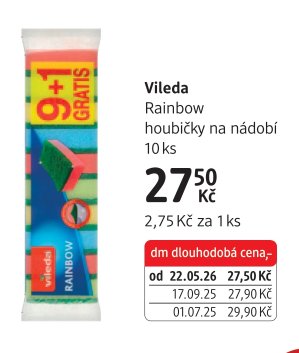 Vileda Rainbow houbičky na nádobí 10 ks