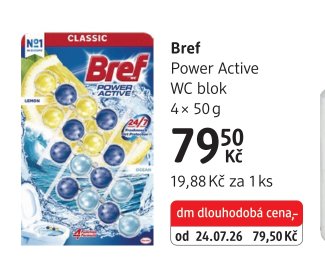 Bref Power Active WC blok 4 × 50 g
