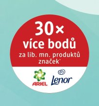 30x více bodů za lib. mn. produktů značek Ariel, Lenor