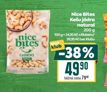 Nice Bites Kešu jádra natural
