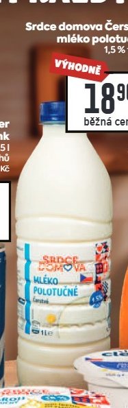 Srdce domova Čerstvé mléko polotučné