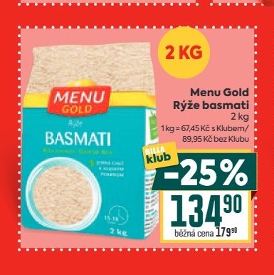 Menu Gold Rýže basmati