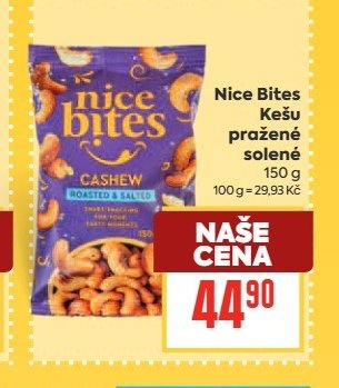 Nice Bites Kešu pražené solené