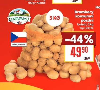 Brambory konzumní pozdní