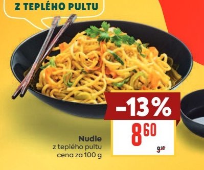 Nudle z teplého pultu