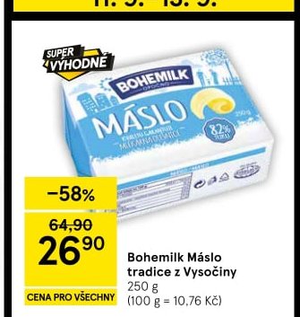 Bohemilk Máslo tradice z Vysočiny