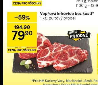 Vepřová krkovice bez kosti