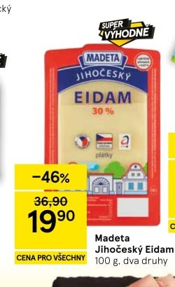 Madeta Jihočeský Eidam plátky