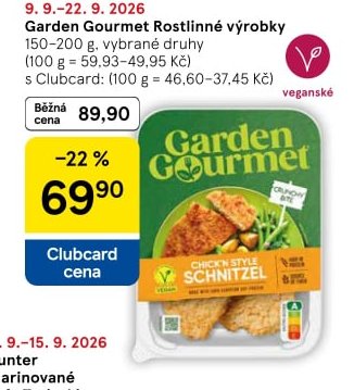 Garden Gourmet Rostlinné výrobky