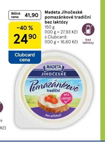 Madeta Jihočeské pomazánkové tradiční bez laktózy