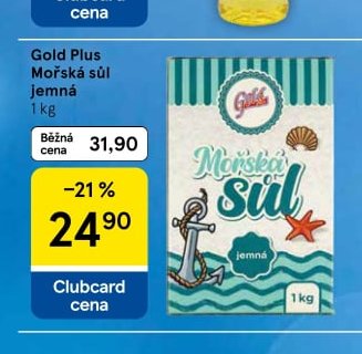 Gold Plus Mořská sůl jemná 1 kg