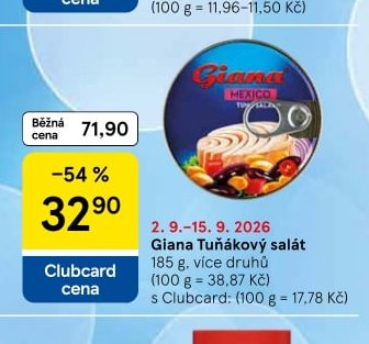 Giana Tuňákový salát 185 g