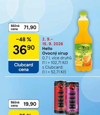Hello Ovocný sirup