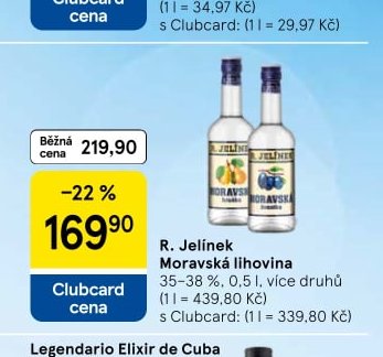 R. Jelínek Moravská lihovina