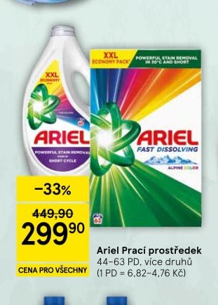 Ariel prací prostředek