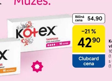Kotex Dámské vložky a tampony 16 ks