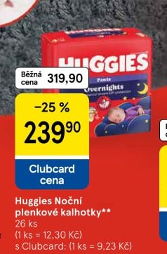 Huggies Noční plenkové kalhotky 26 ks